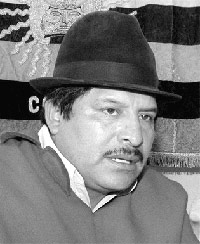 Foto: Leonidas Iza, presidente de la Conaie