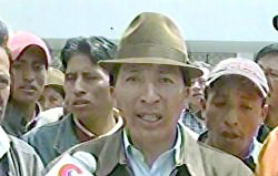 Foto: El prefecto de Cotopaxi, C&eacute;sar Umajinga. Fuente: Gamavisi&oacute;n