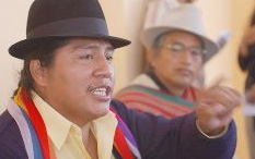 Jos&eacute; Yung&aacute;n, presidente encargado de la Conaie. Foto de Di&oacute;genes Balde&oacute;n, El Universo