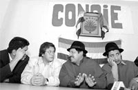 Foto: Diario El Hoy. Leonidas Iza y Gilberto Talahua