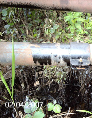 Foto 2: Una simple abrazadera como elemento de contenci�n