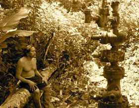 Nampay, l�der Waorani de la comunidad Guiyero