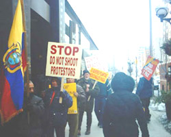 Foto de la protesta en Toronto